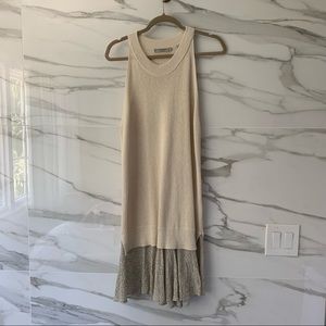 allsaints haliki speckled layer sweater dress